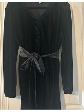 Draper James Black Velvet Dress